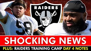 SHOCKING NEWS From Raiders Training Camp Day 4 Practice + Latest Christian Wilkins Rumors