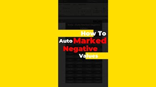 How To Auto Marked Negative Values In Excel | Free Learn | #shorts | #shortsfeed | #shortsyoutube