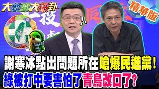 謝寒冰點出問題所在嗆爆民進黨!綠被打中要害怕了青鳥改口了?【#大新聞大爆卦】精華版7 @大新聞大爆卦HotNewsTalk