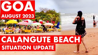 Goa | Calangute Beach - August 2023 | Shacks, Watersports, Shopping | Goa Vlog | Calangute Market