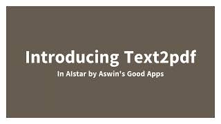 Transforming Text to PDF with AIstar | AI-Powered Solution | ChatGPT | Curious Aswin