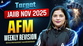Target JAIIB NOV 2025 | Weekly AFM Revision with Priyanshu Maheshwari