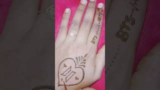 bts tattoo Mehndi design / #shorts #btstattoo #btsarmy #btsmehndi #bts10thanniversary