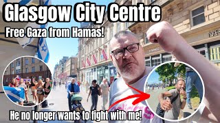 GLASGOW THE CLYDE - I Don’t Want To Fight With YOU!! Angry Rant From Local Over Marchers!