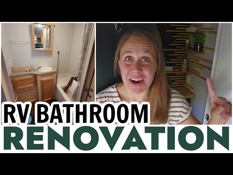 RV Bathroom Renovation - MUST SEE transformation on a budget