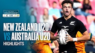 HIGHLIGHTS | New Zealand U20 v Australia U20 | U20 Rugby Championship, 2025