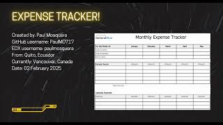 Expense Tracker Python - My CS50's final project