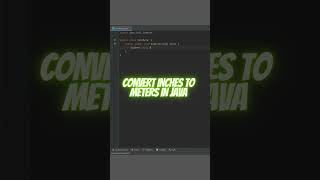 Convert Inches to Meters in JAVA