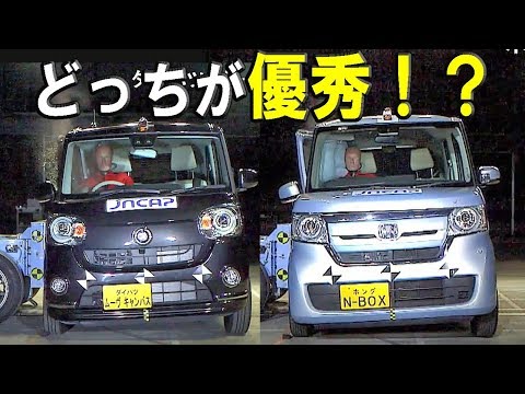 2017 Daihatsu Move Canbus vs 2017 Honda N-BOX - JNCAP crash test