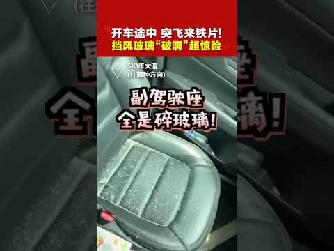 惊险一幕！轿车挡风玻璃遭“天外飞剑”贯穿！ 副驾驶座碎玻璃遍布  元凶原来是......