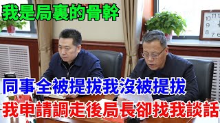 我是局裏的骨幹，同事全被提拔我沒被提拔，我申請調走後局長卻找我談話#奇聞#故事#真實案例#民間故事