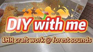 Diamond Painting with Nature Sounds – Day 5 | 1HR DIY Relaxing Craft Time