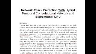 Network Attack Prediction With Hybrid Temporal Convolutional Network and Bidirectional GRU