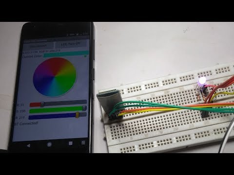 Arduino RGB LED control using Bluetooth