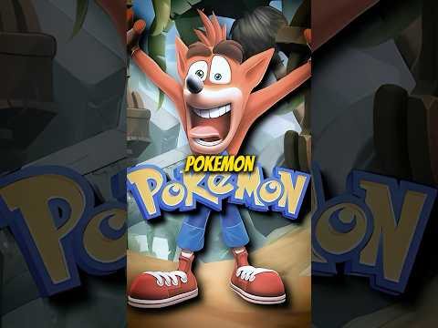 Crash Bandicoot is a POKEMON?! #videogames #pokemontcg #pikachu #nintendo #playstation