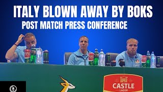 ITALY: Post match press conference after 45-0 whitewash against Boks
