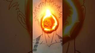 🔥 Sukuna drawing on fire 🔥 #sukunaedit #sukuna #fireart #drawing #animeart