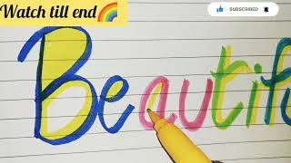 How to write cursive in beautiful writing||beautiful writing practice@Pradip 000