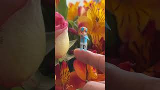 Can you find Tiny Paper Blippi✂️🌹!? Origami for Kids! #shorts