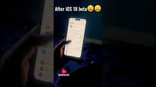 iOS 18 beta problems 😈 #14ProMax #shorts #reels #ios18feature #ios18beta #ios18update #hyderscare