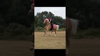 popcorn is the fastest racing pony! 🫶🏻❤️@HarlowLunaWhite