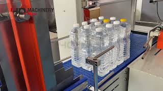 automatic 900ml flat oil bottle sleeve labeling and shrink wrapping packaging machines Indonesia