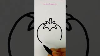 Tomato 🍅 drawing easy #vegetables #tomato #jasimdrawing