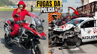 THE BIGGEST POLICE MOTORCYCLE ESCAPES 12 - DID YOU BROKE YOUR LEG DURING THE ESCAPE?