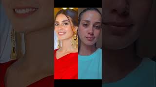pakistani actress's with makeup & without makeup pics #shorts