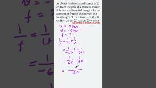 An object is placed at a dist. of 30cm #mirror #shorts #viral #cbse2025  #new #class10physics #pyq