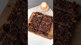 3 ingredient dark chocolate granola bars 🍫✨ #muesli #granola #healthyfood #healthysnack #shorts