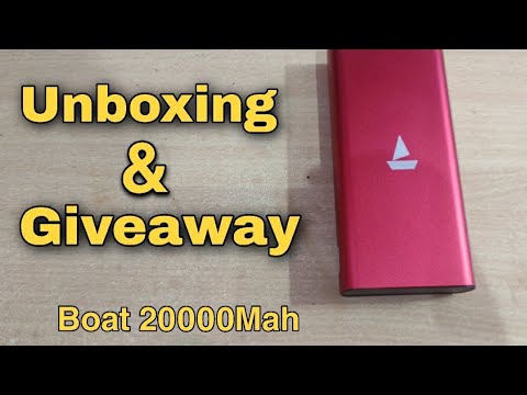 Boat 20000mah Power Bank  giveaway 🔥🔥🔥 & unboxing