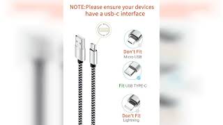 Review: Teeind USB Type C Cable Fast Charging, Tpc001 5 Pack(6Ft 3A) Braided C Charger Cables ...
