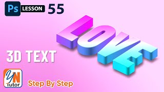 How To Create 3D Text in Photoshop. Exercise No. 55 | YN Tutor | photoshop tutorial for beginners