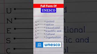 Full Form Of UNESCO | #shorts #unesco #fullform 
