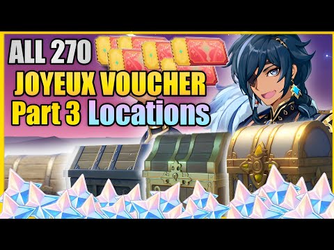 ALL 270 JOYEUX VOUCHER LOCATIONS! (PART 1-2) Secret Summer Paradise - Genshin Impact 3.8