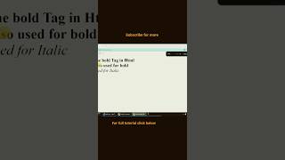 Text Formatting in HTML in Just 1 Minute! 🔤 #shorts #ytshorts  #coding