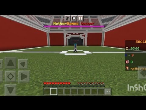 trying a soccer game in Minecraft nethergames#minecraft #nethergames