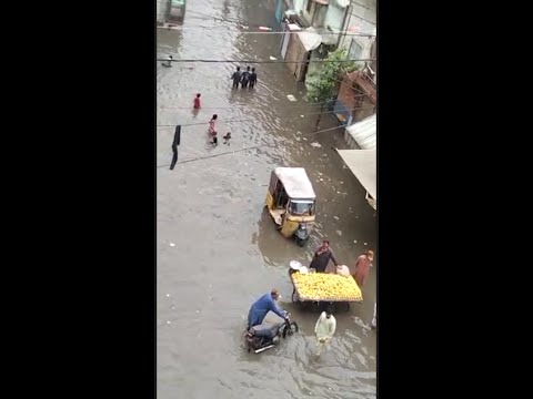 After Rain in Karachi street View 2022
