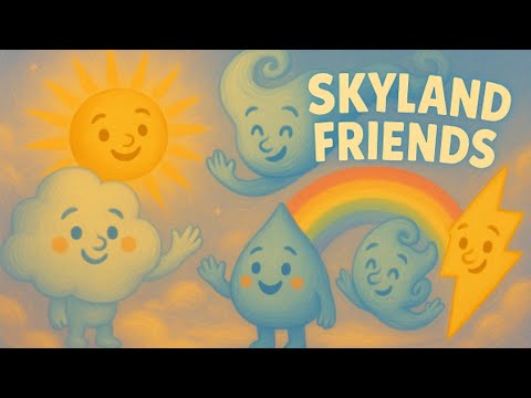 🌈 Skyland Friends | A Heartwarming Song About Cloud, Sun, Wind & Rain #kidssongs #naturesong