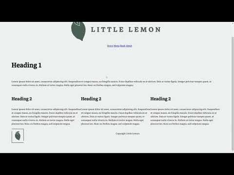 Positioning the elements, creating placeholders