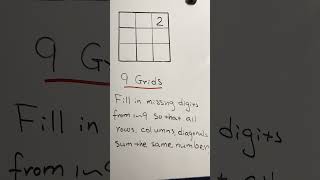 Ancient Chinese Math Game - 9 Grids -H #sat #mathlearning #mathskills #elementarymath #math
