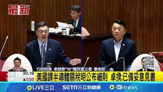 美國課半導體關稅明公布細則 卓揆:爭取最大利益 美國課半導體關稅明公布細則 卓揆:已備妥意見書 │記者 馬郁雯 周威志│台灣要聞20250506│三立iNEWS