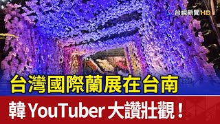 台灣國際蘭展在台南 韓YouTuber大讚壯觀！