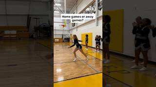 Are home games or away games better? #trending #cheerleading #highschoolsports #highschoolbasketball