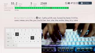 Typing Exercise - Mechanical Keyboard, ASMR, Whispering