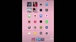 Pink Aesthetic Homescreen on my IPad #ipados17 #ios17 #pinkaesthetic #9thgen