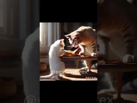 Feline Foodies: Cats Share Secret Chicken Feast