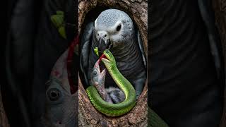 새끼를 지키려는 어미 앵무새의 잔혹한 복수! Parrot protects its young and nesting holes from snakes!