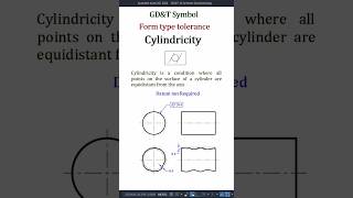 GD&T Symbol | 4_Cylindricity | Form type tolerance | #autocad #2ddrafting #drawing